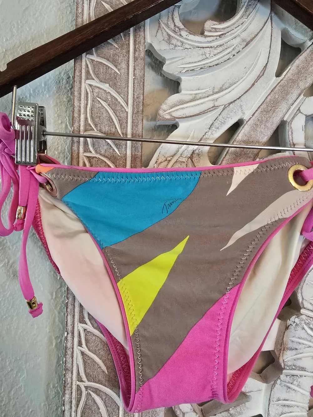 Trina Turk Women's Pop Wave Side Tie Bikini Bottom 2